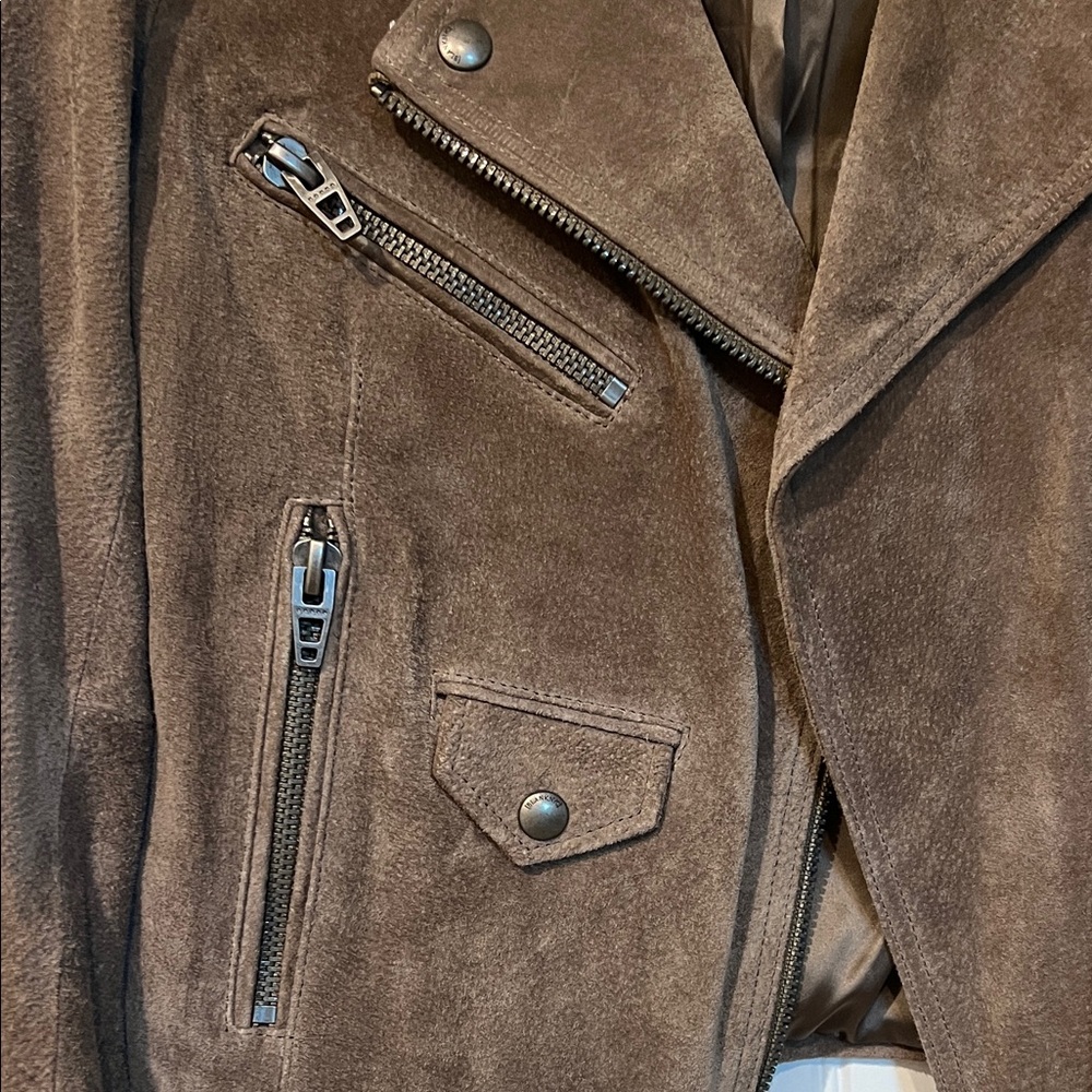 Blank NYC Taupe Suede Moto Jacket - Picture 2 of 5